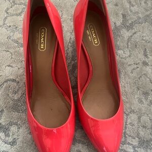 Coach Women's Vibrant Red Heels